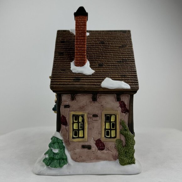 Santas Workbench Cornerstone Cobbler Haberdashery Lighted Porcelain Christmas - Picture 14 of 16